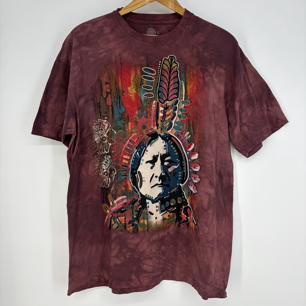 The Mountain Sitting Bull T Shirt XL Dean Russo Native American Art To Wear Arty